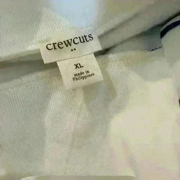J.Crew Crewcuts Girls’ Wide Button-Collar Pullover Sweatshirt Navy Ivory Size XL - Picture 4 of 8